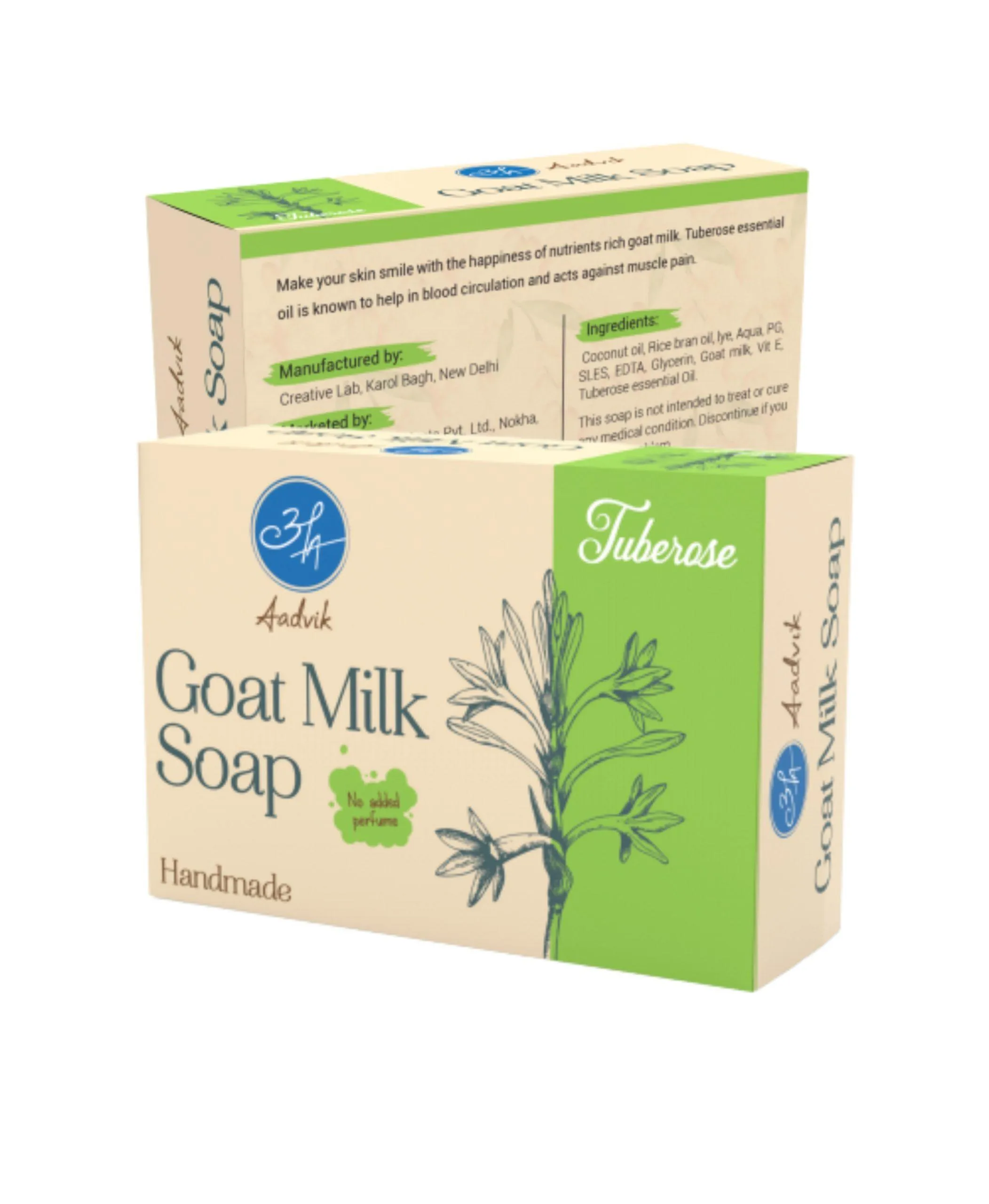 Aadvik Goat Milk Soap Tuberose 100 g 2.webp